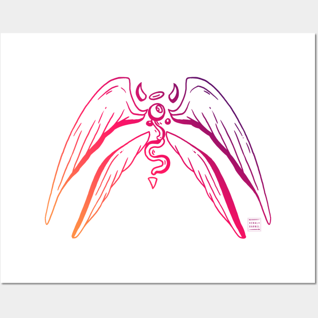 Sunset Sky Angel Eye Wall Art by kenallouis